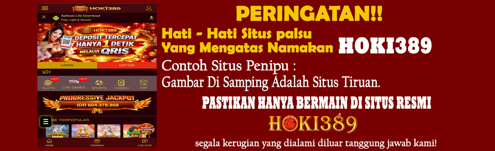 SITUS HOKI389 PALSU